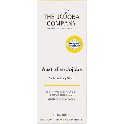 Close up of pure Australian jojoba oil texture showing lightweight consistency