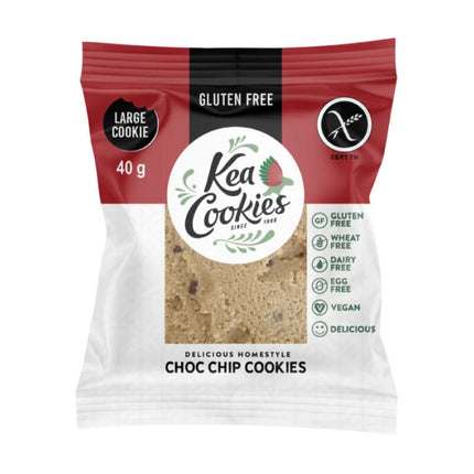 Kea Cookies Gluten Free Single Cookies - Choc Chip 40g x 20