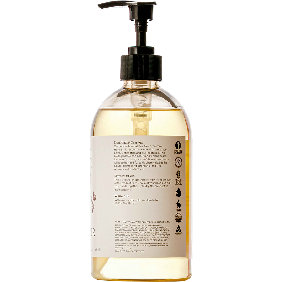 Hand Sanitiser Lemon Scented Tea Tree & Tea Tree