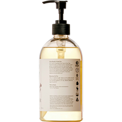 Hand Sanitiser Lemon Scented Tea Tree & Tea Tree