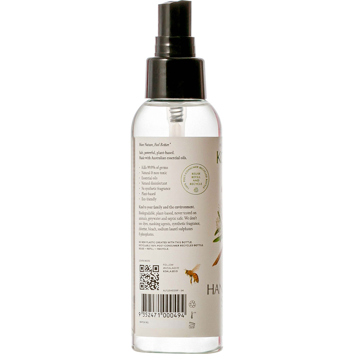 Natural Hand & Surface Sanitiser Rosalina & Peppermint