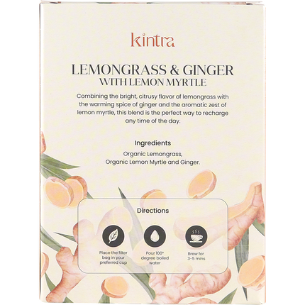 Herbal Tea Bags Lemongrass & Ginger with Lemon Myrtle