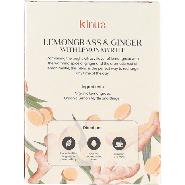 Herbal Tea Bags Lemongrass & Ginger with Lemon Myrtle