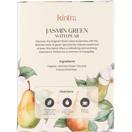 Herbal Tea Bags Jasmine Green with Pear