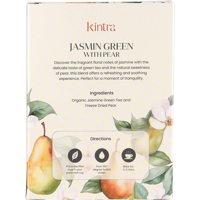 Herbal Tea Bags Jasmine Green with Pear