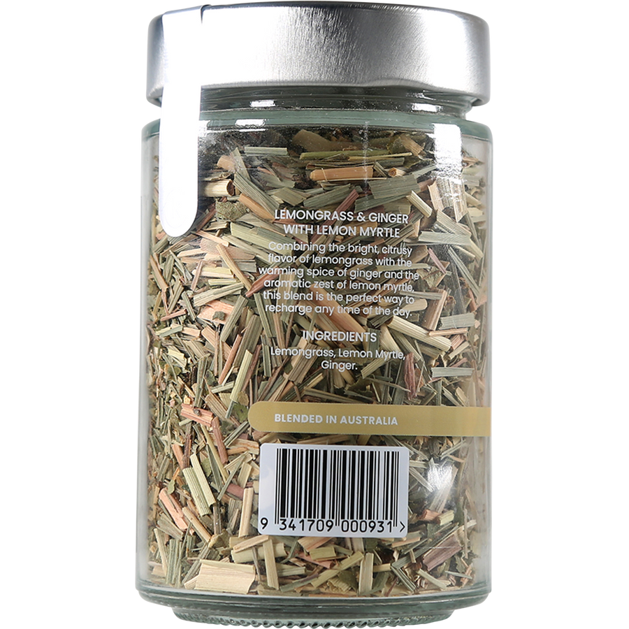 Lemongrass ginger tea with soothing lemon myrtle blend
