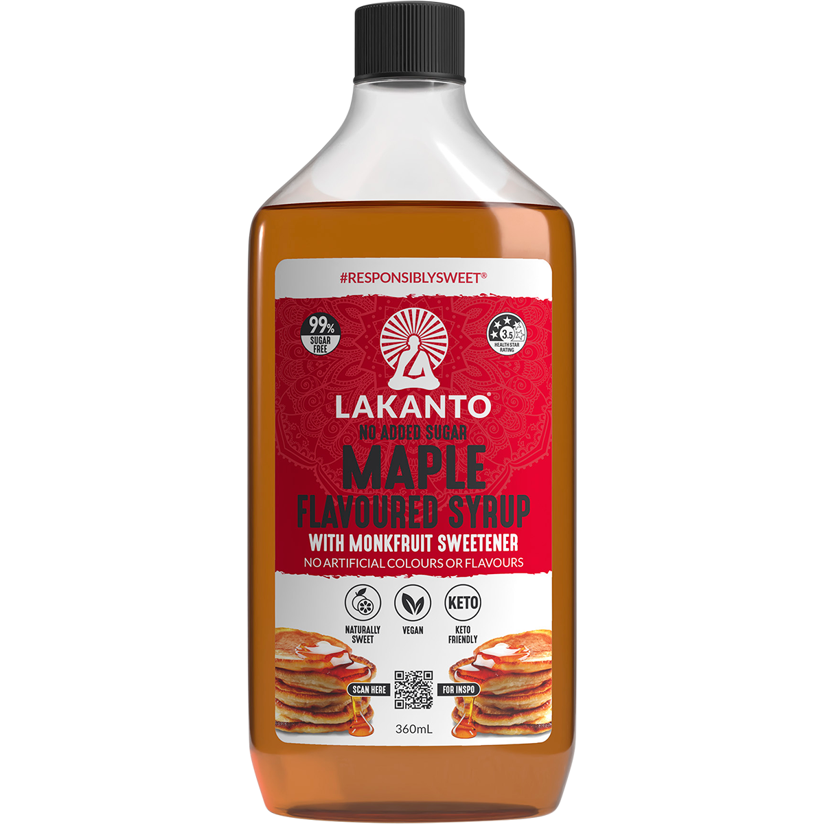 Maple Flavoured Syrup with Monkfruit Sweetener