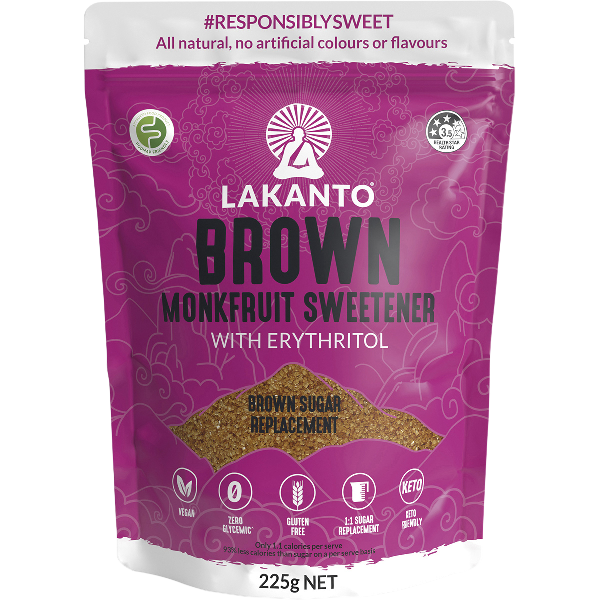 Brown Monkfruit Sweetener Brown Sugar Replacement