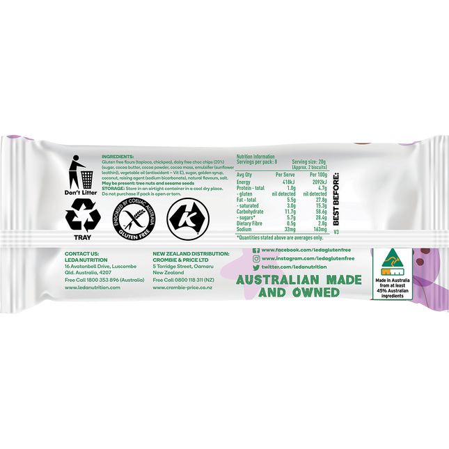 Leda Choc Chip Cookies