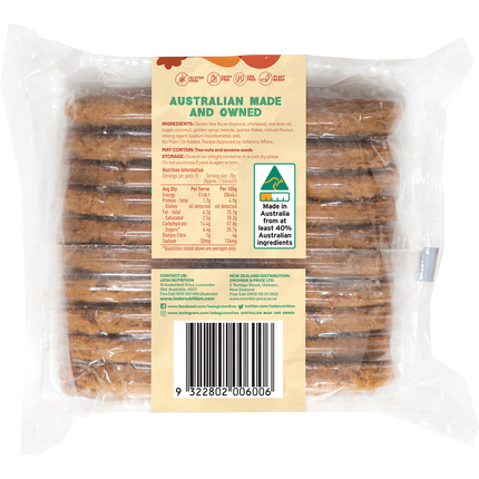 Leda ANZAC Biscuits Bakery Range