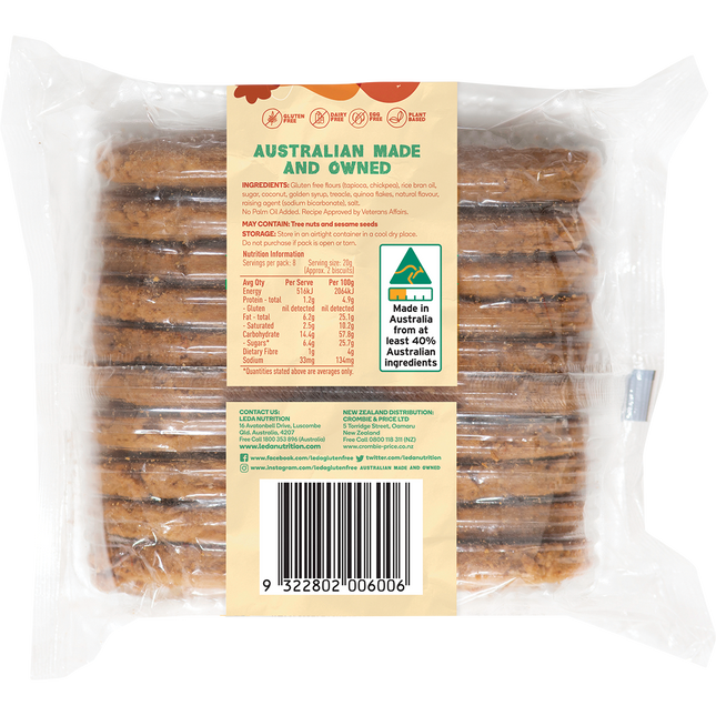 Leda ANZAC Biscuits Bakery Range