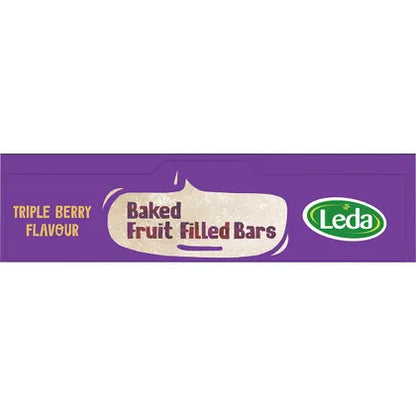 Leda Baked Fruit Filled Bars Triple Berry Multipack 5 Bars 6x190g