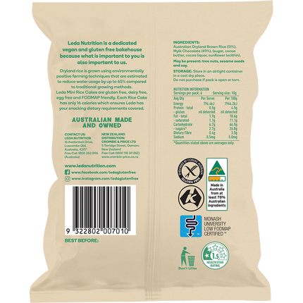 Leda Mini Rice Cakes Mylk Chocolate