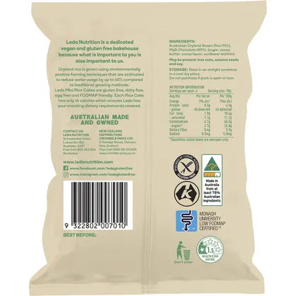 Leda Mini Rice Cakes Mylk Chocolate 6x60g