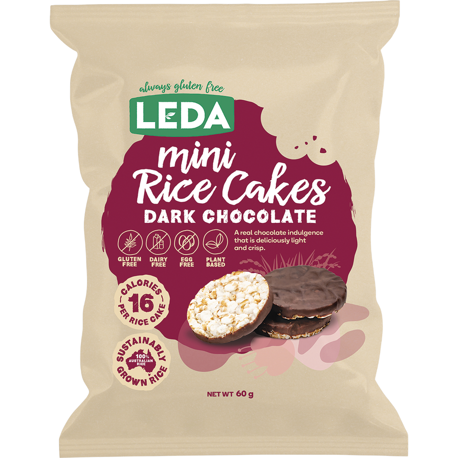 Leda Mini Rice Cakes Dark Chocolate