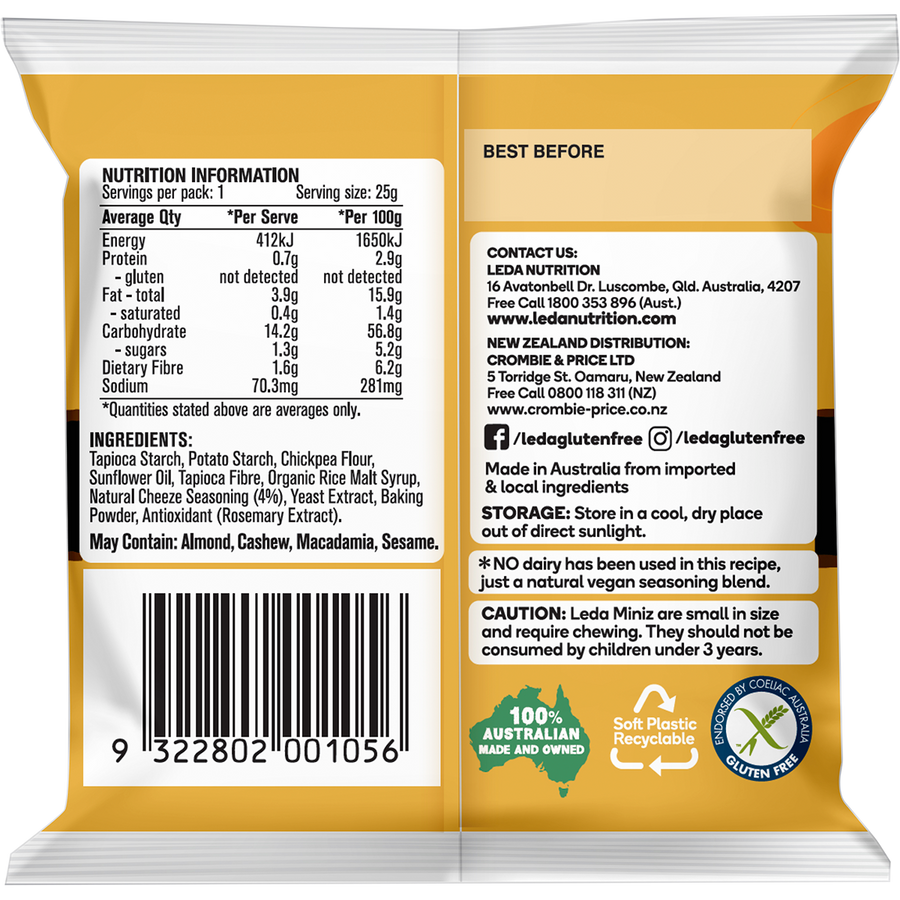 Leda Cracker Miniz Cheeze Multi 6 Pack