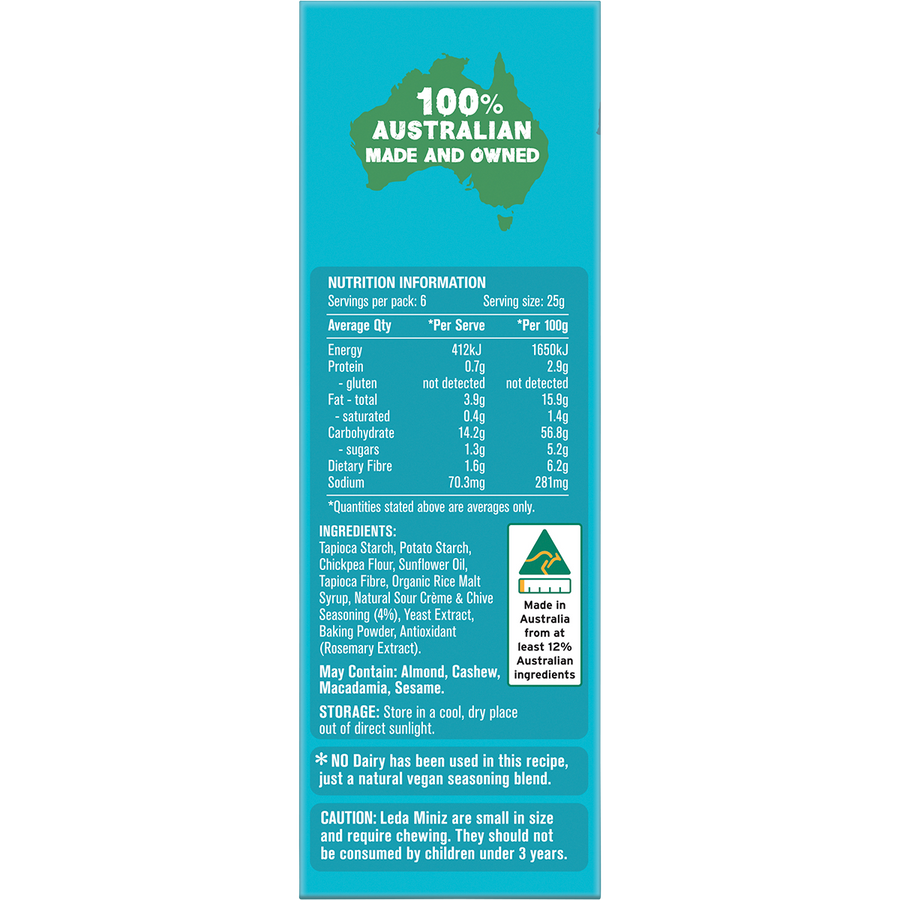 Leda Cracker Miniz Sour Crème & Chives