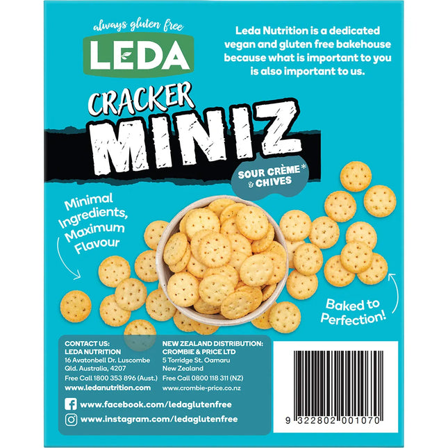 Leda Cracker Miniz Sour Crème & Chives 6x150g