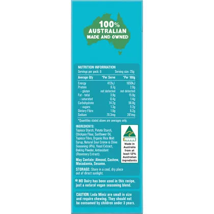 Leda Cracker Miniz Sour Crème & Chives 6x150g
