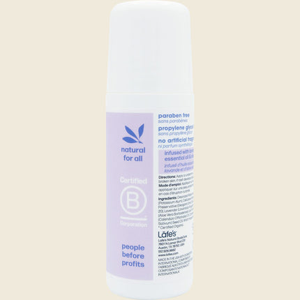 Lafe's Roll On Deodorant Lavender + Aloe 88ml