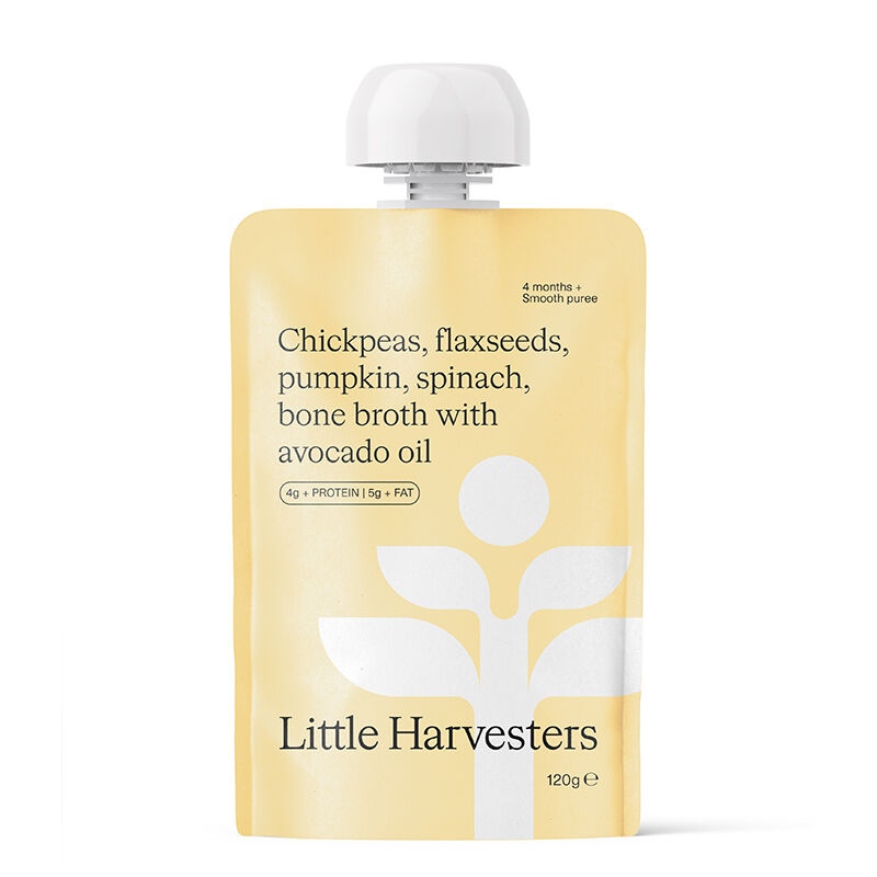 Little Harvesters Puree Pouch - Chickpeas Flax & Pumpkin 120g