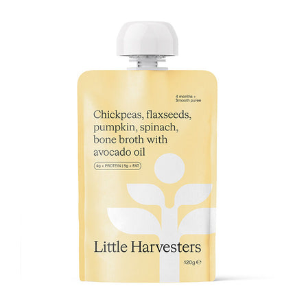 Little Harvesters Puree Pouch - Chickpeas Flax & Pumpkin 120g