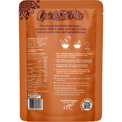 Quick Stix Mix Organic Dahl Butter Masala