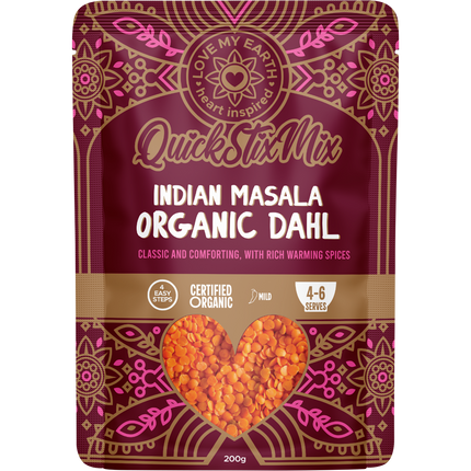 Quick Stix Mix Organic Dahl Indian Masala