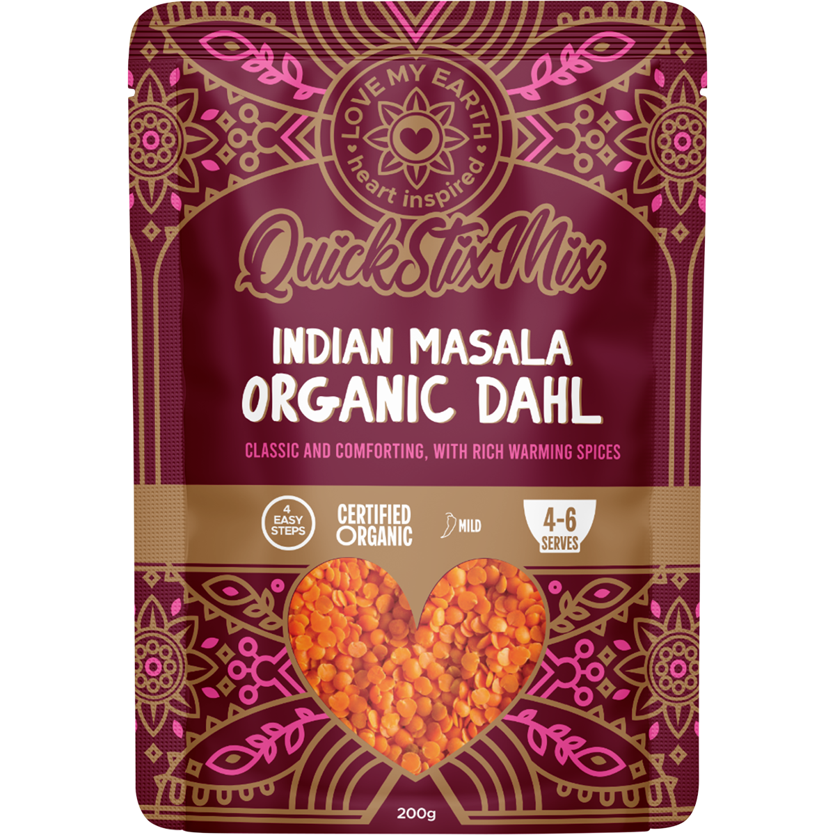 Quick Stix Mix Organic Dahl Indian Masala
