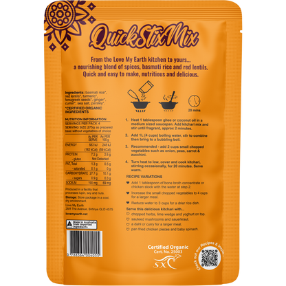 Quick Stix Mix Organic Turmeric Kitchari