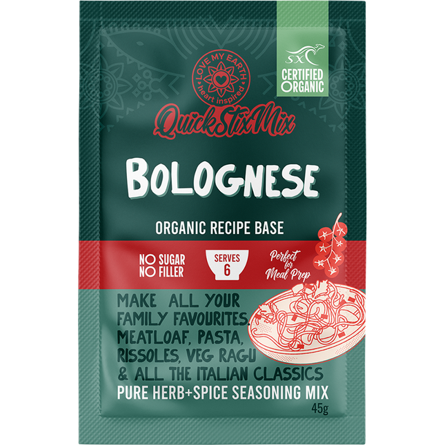 Love My Earth Quick Stix Mix Organic Recipe Base Bolognese