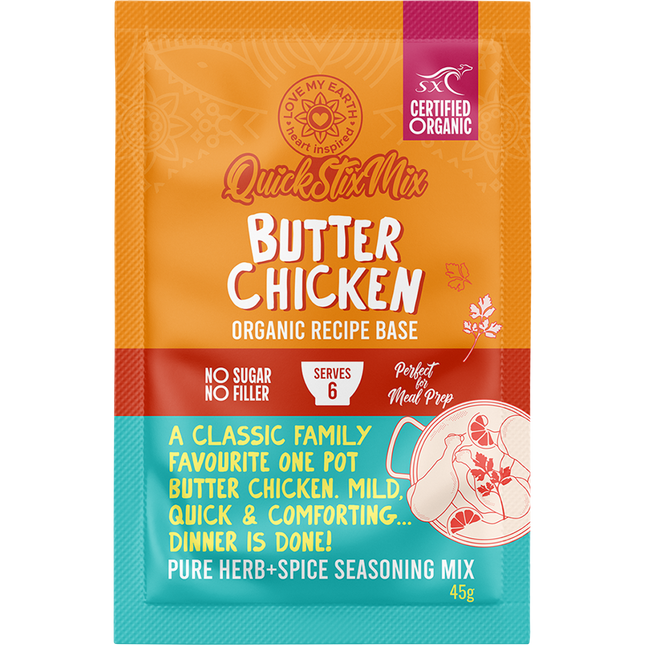 Love My Earth Quick Stix Mix Organic Recipe Base Butter Chicken