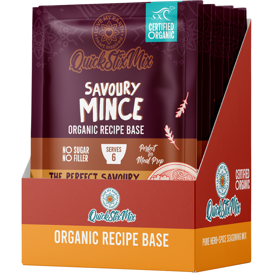 Love My Earth Quick Stix Mix Organic Recipe Base Savoury Mince