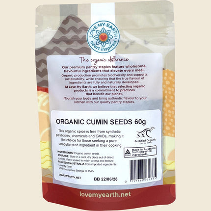 Love My Earth Organic Cumin Seeds 60g