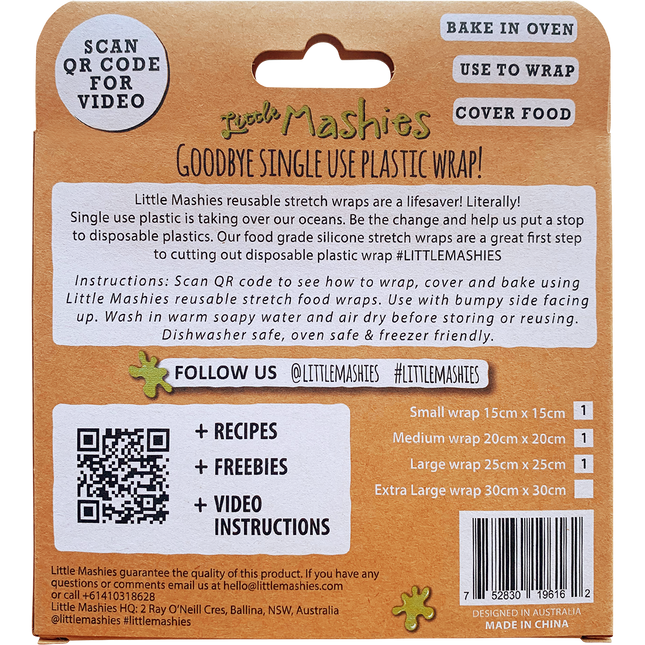 Reusable Wrap, Bake & Cover S, M & L