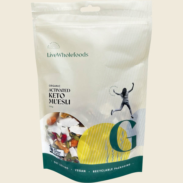 Live Wholefoods Organic Activated Keto Muesli, 250g bag