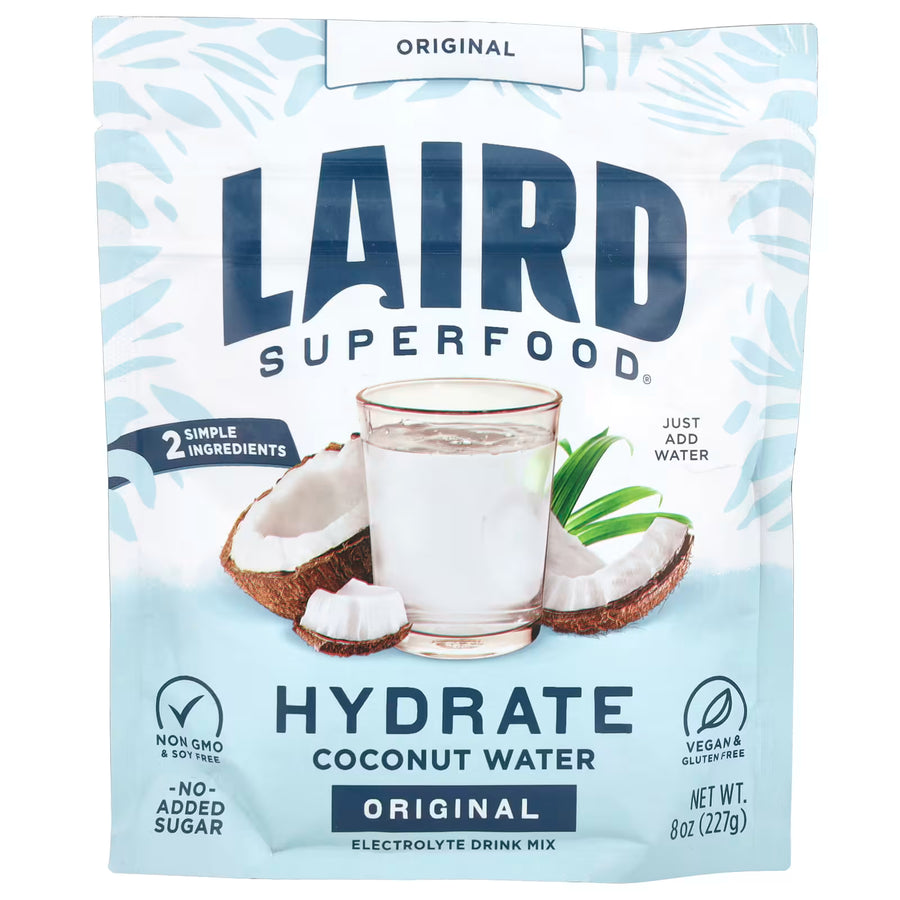 Laird Superfood Hydrate Coconut Water package on a white background