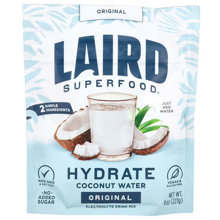 Laird Superfood Hydrate Coconut Water package on a white background