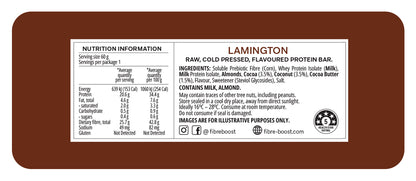 Fibre Boost Cold Pressed Lamington flavoured Protein Bar