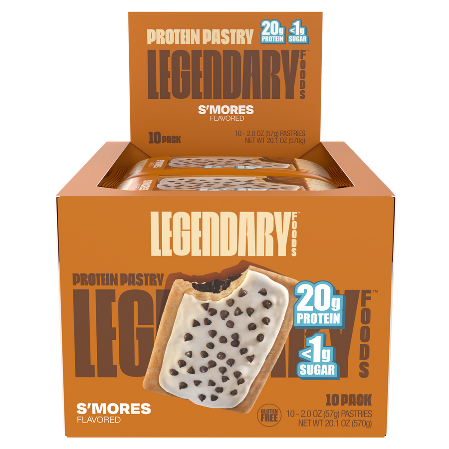 Legendary Foods S'mores flavored protein pastry on a white background