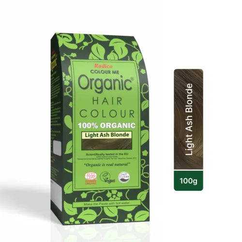 Radico organic hair colour in light ash blonde 100g