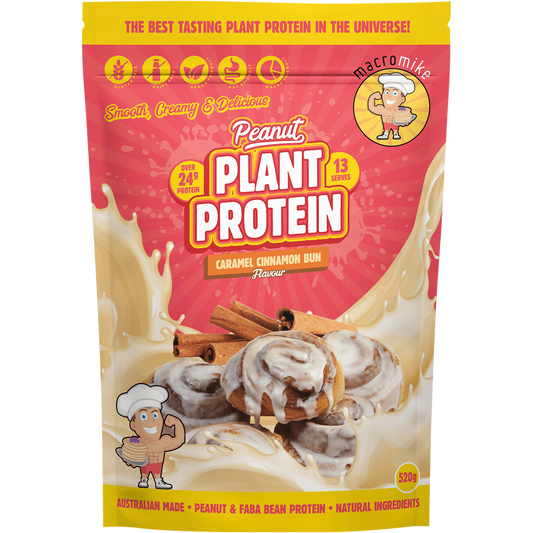 Peanut Plant Protein Caramel Cinnamon Bun