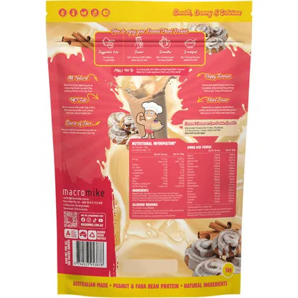 Macro Mike Peanut Plant Protein Caramel Cinnamon Bun