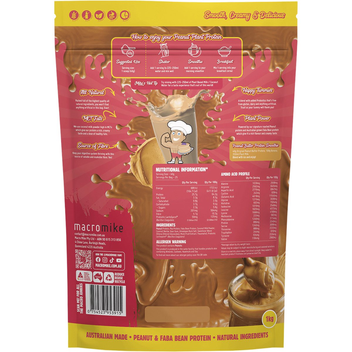 Peanut Plant Protein Original Peanut Butter