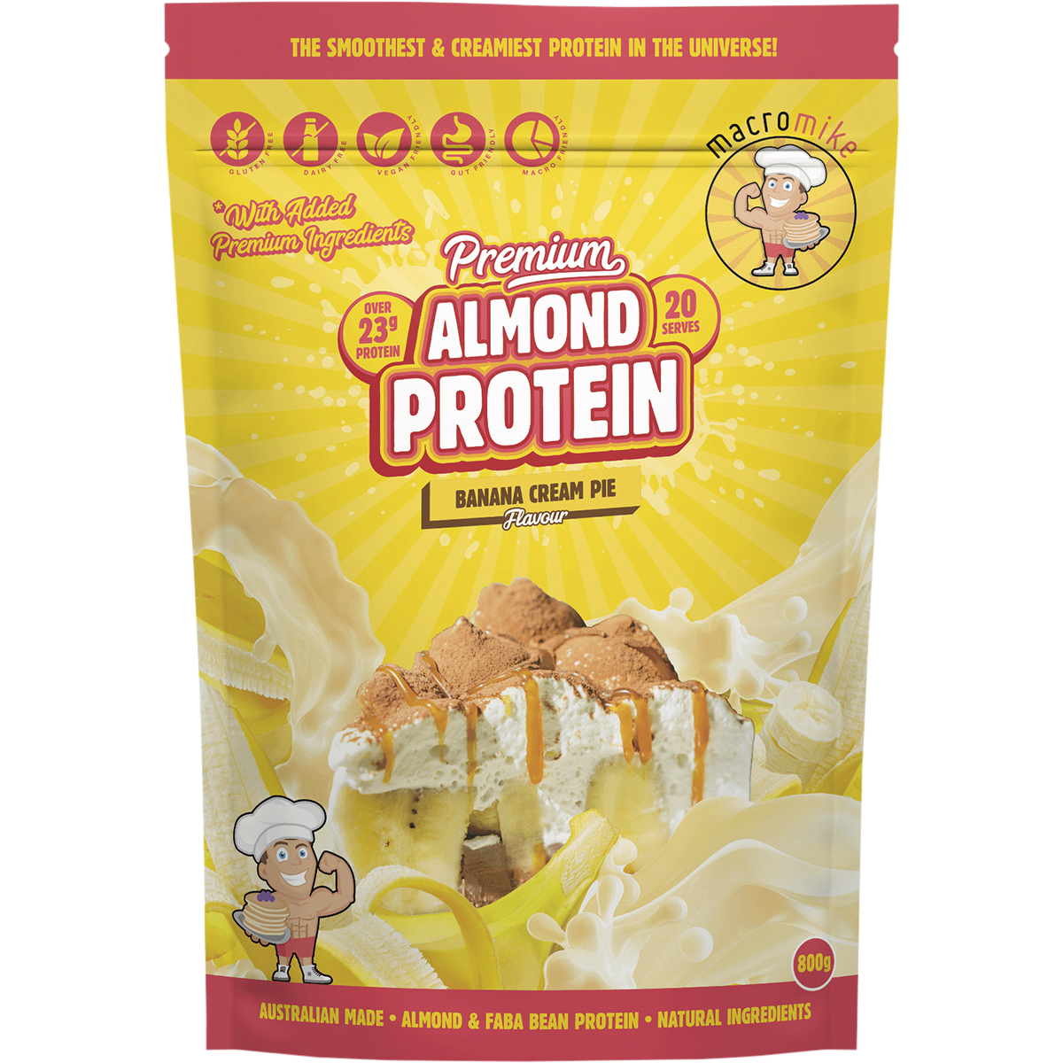 Premium Almond Protein Banana Cream Pie