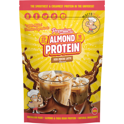Premium Almond Protein Iced Mocha Latte