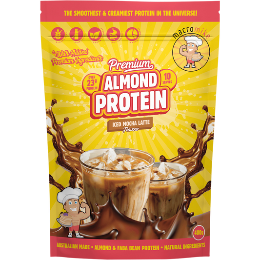 Premium Almond Protein Iced Mocha Latte