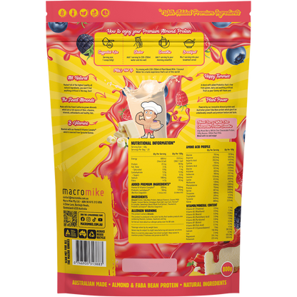 Premium Almond Protein Berry White Choc Cheezecake