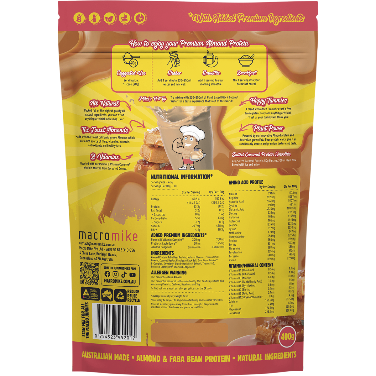 Premium Almond Protein Salted Caramel