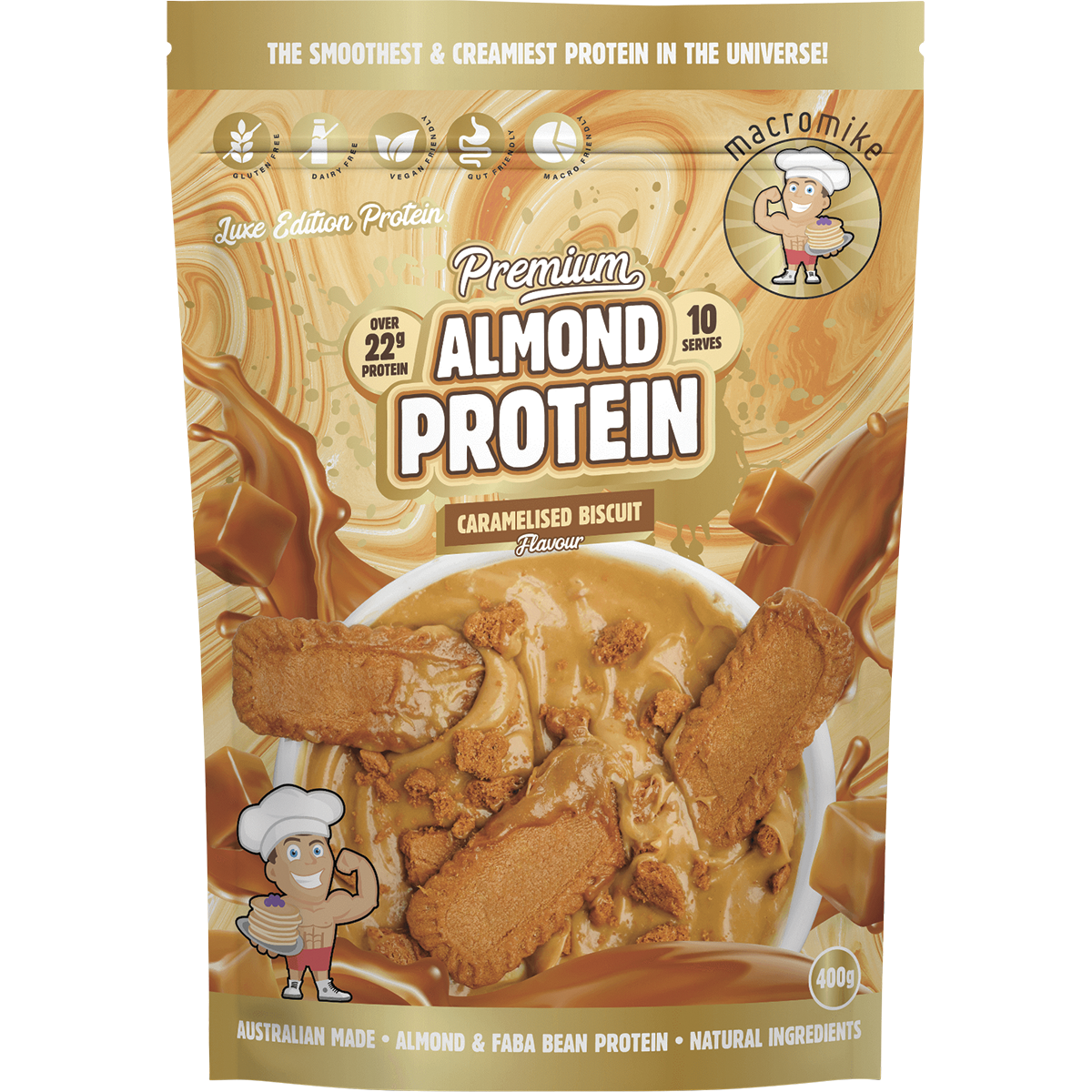 Premium Almond Protein Caramelised Biscuit